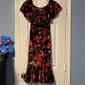 LuLaRoe Cici Velvet Ruffle stretch dress size small